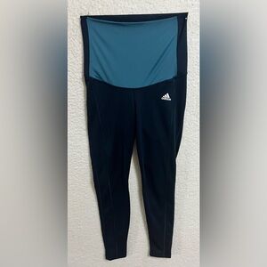 Adidas maternity Women's Teal and dark blue Leggings